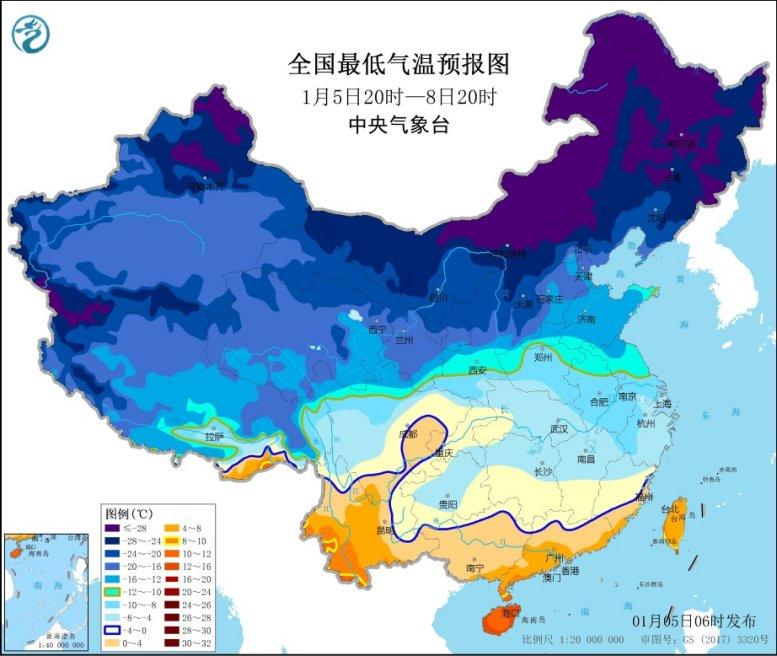 寒潮天气将影响中东部 部分地区降温幅度可达10℃以上