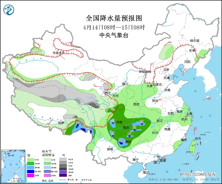 较强冷空气继续影响我国东部地区 安徽江苏等地有较强降水