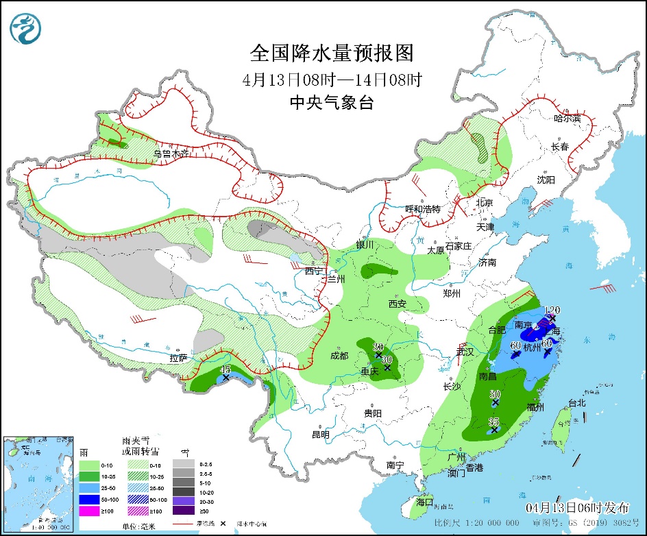 较强冷空气继续影响我国东部地区 安徽江苏等地有较强降水