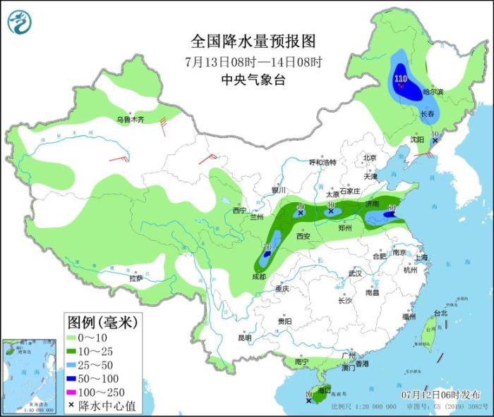 陕西山西等地有强降水 四川盆地江南等地仍有持续性高温