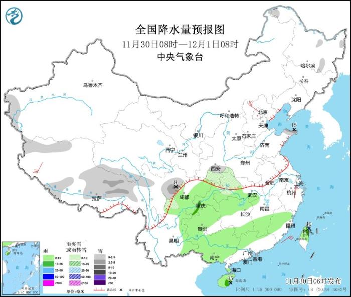 较强冷空气继续影响中东部地区