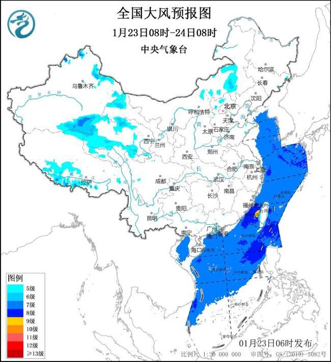 大风蓝色预警继续！福建广东沿海等地部分地区阵风可达7至8级