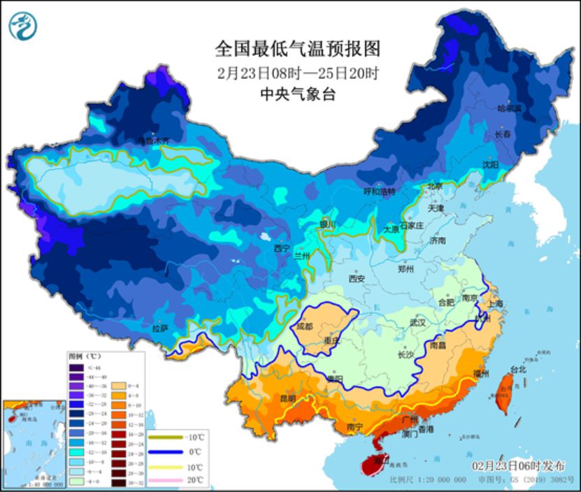 我国大部地区持续低温 南方部分地区有雨雪冰冻天气