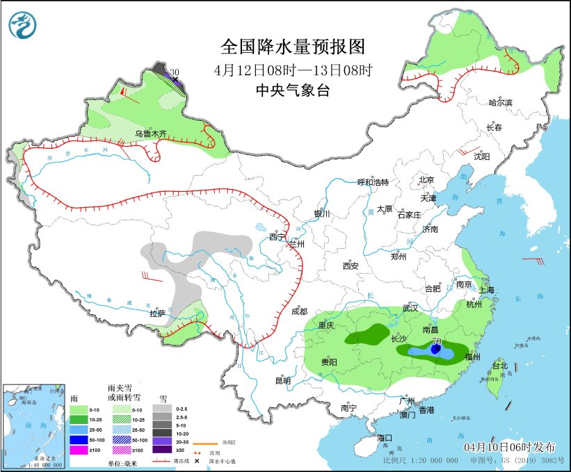 南方地区将有较强降水过程黄淮东海等沿岸海域有大雾