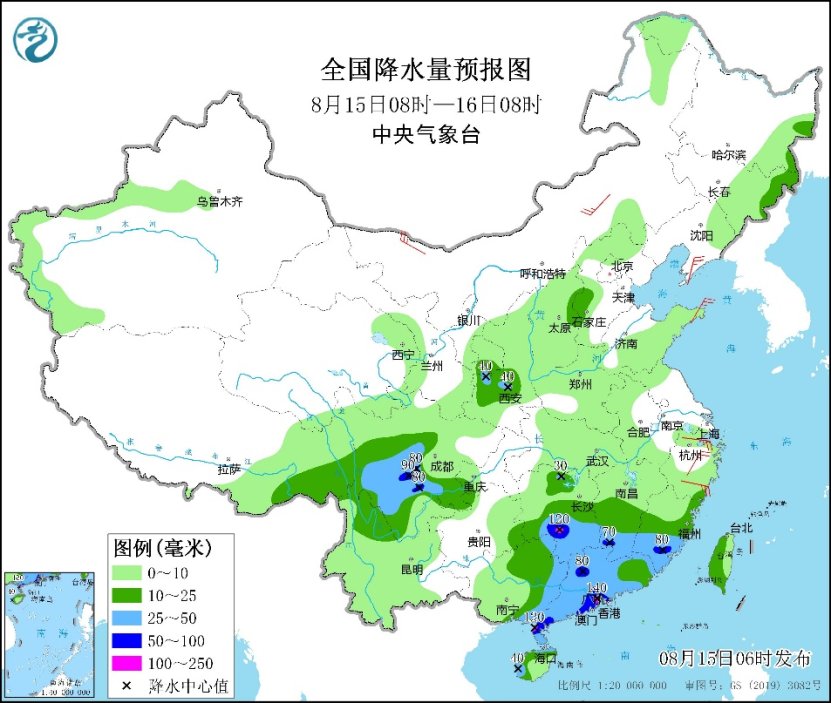 湖南江西广西广东福建及四川等地有分散性强降雨