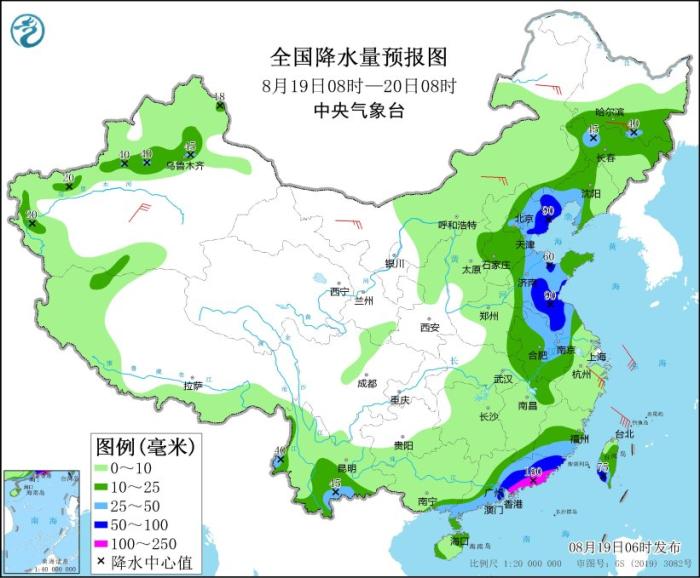 华北东部东北地区江南华南等地有强降水