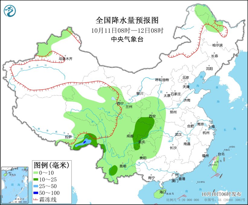 西南地区多阴雨天气 弱冷空气影响东北