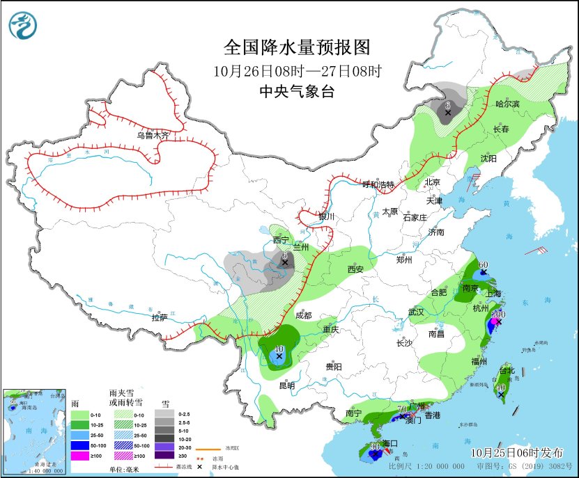 我国南部海域将有持续性大风 江浙沪沿海地区有强降雨