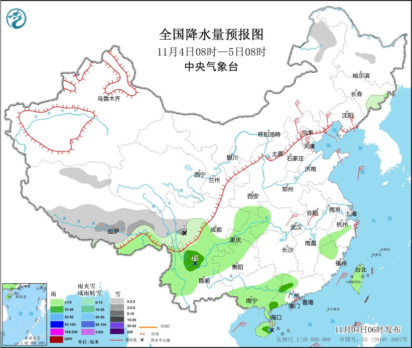 强冷空气继续影响长江中下游以北地区 青藏高原川西高原等地将有较强雨雪天气