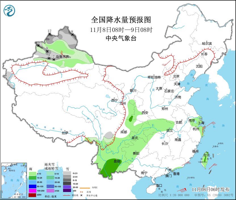 冷空气自西向东影响新疆内蒙古东北等地