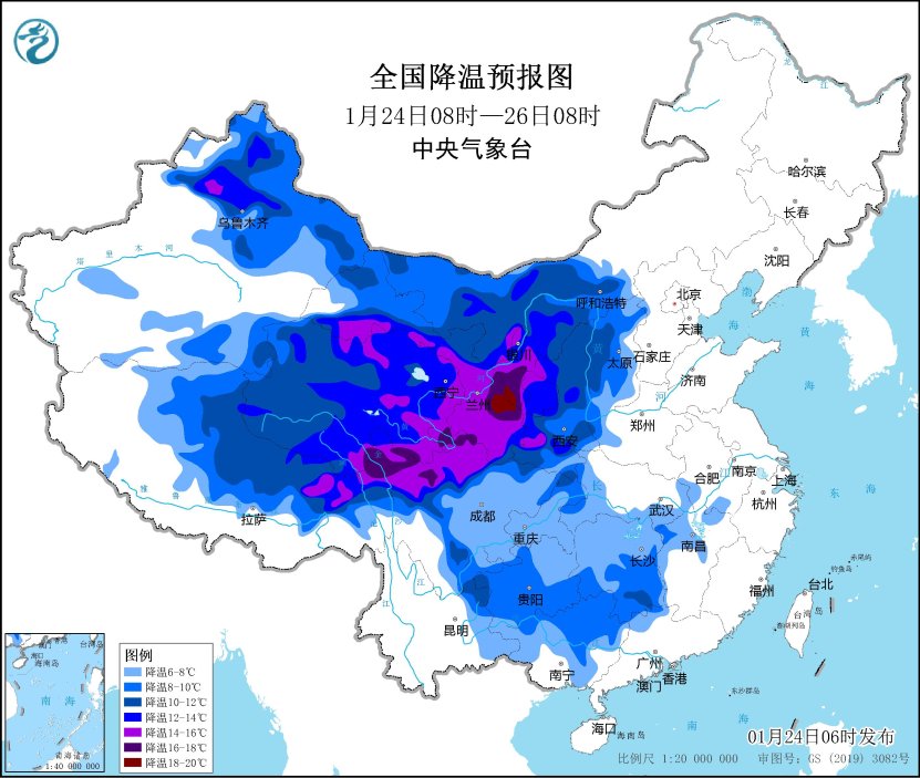 寒潮雨雪继续影响我国大部 琼州海峡将有大雾天气