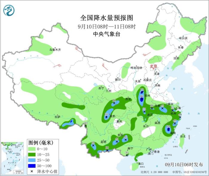 中央气象台:西北地区东部四川盆地黄淮等地有较强降水