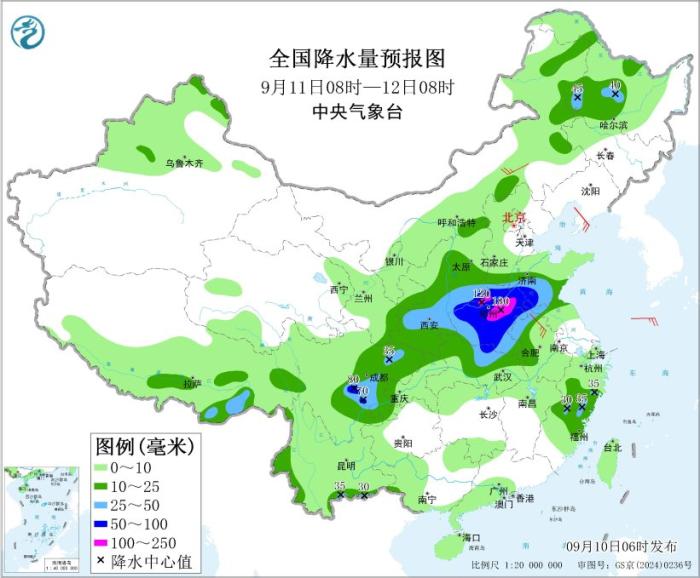 中央气象台:西北地区东部四川盆地黄淮等地有较强降水