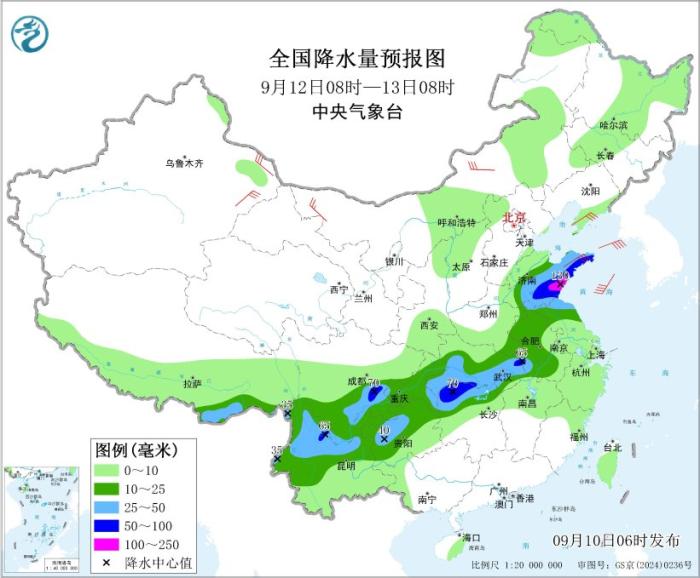 中央气象台:西北地区东部四川盆地黄淮等地有较强降水