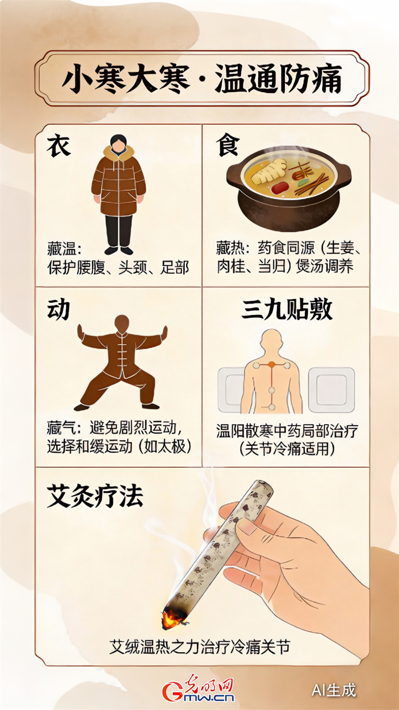 小寒大寒防关节冷痛 中医:保暖+温养是关键 小寒大寒防关节冷痛 中医:保暖+温养是关键