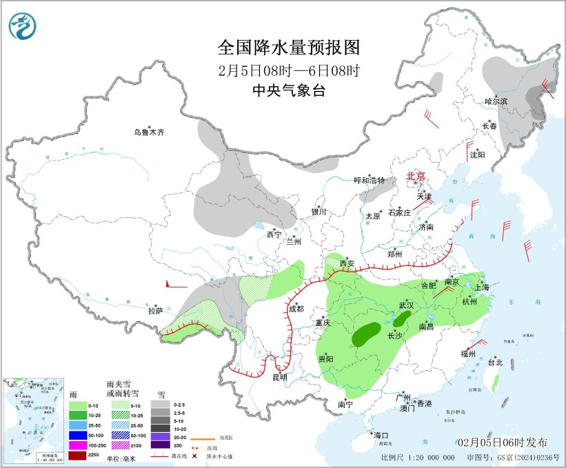 中东部地区将有寒潮雨雪天气