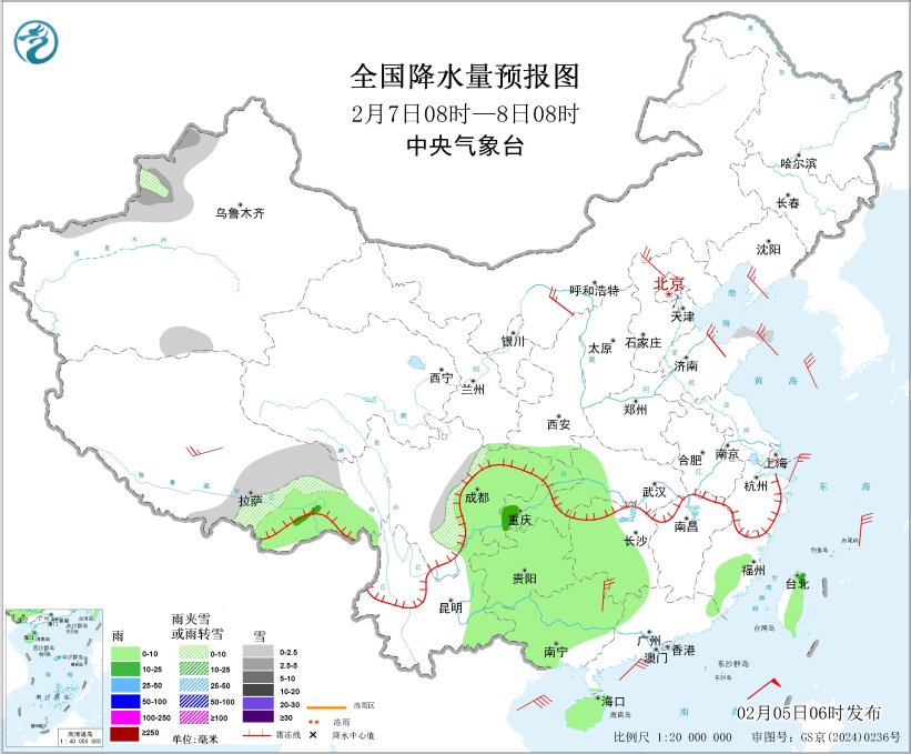 中东部地区将有寒潮雨雪天气