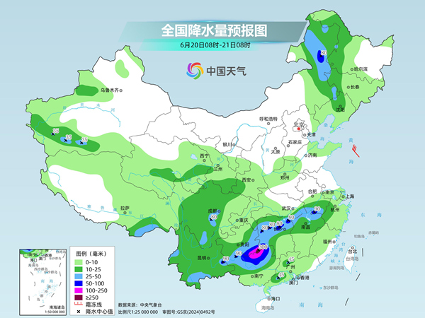 长江中下游降雨频繁明起雨势再增强 华南一带高温天气迅速发展