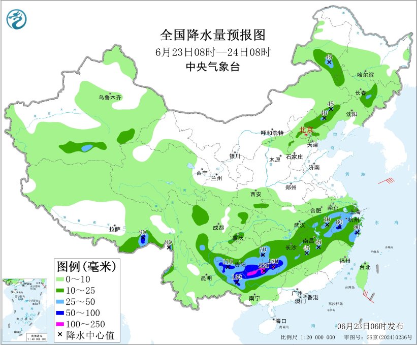 贵州广西至江南地区仍有较强降雨 内蒙古华北东北地区多雷阵雨