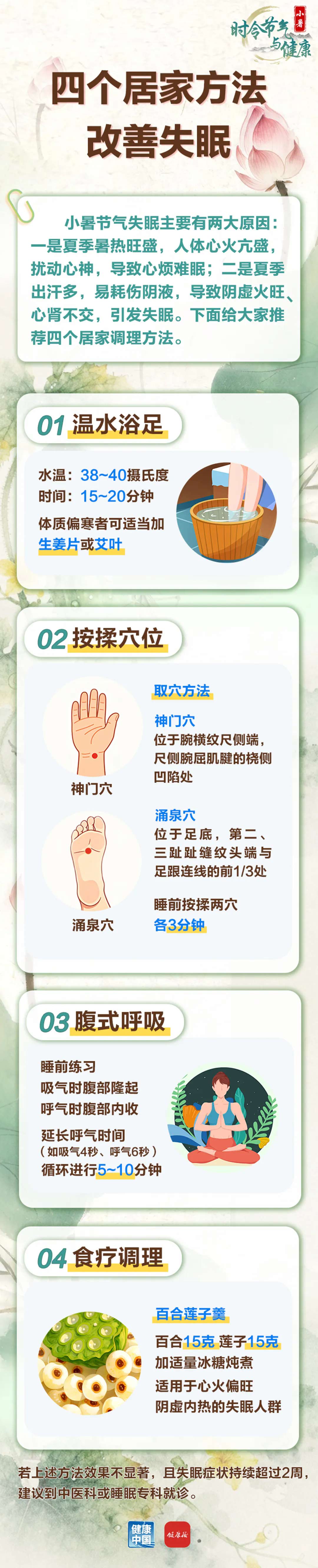 暑热心烦睡不好？试试这四招，稳住好睡眠 | 时令节气与健康