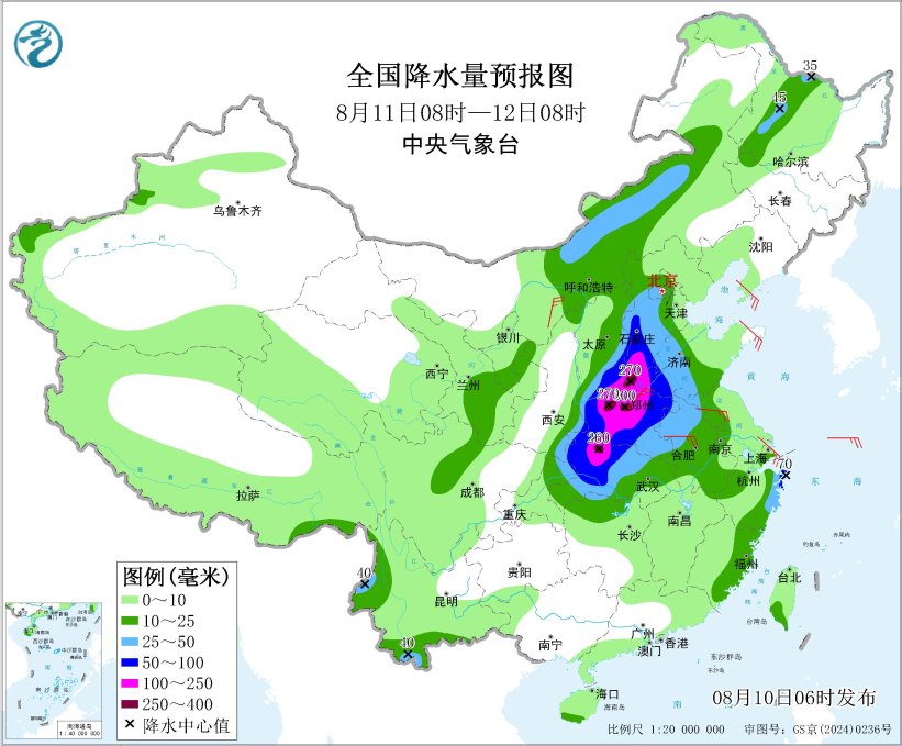 “白海豚”减弱为热带风暴级 浙沪苏皖豫冀等地有强降雨