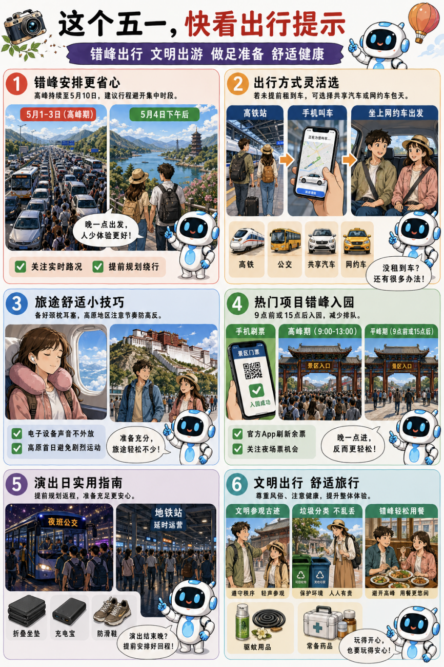 人从众!15亿人次在路上!快收好这份漫画版“五一”出游指南 人从众!15亿人次在路上!快收好这份漫画版“五一”出游指南